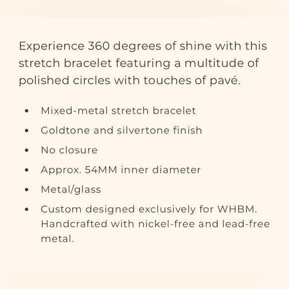 🔥🔥🔥WHBM Beautiful sparkling Pave-accent wide stretch bracelet NWT - Picture 8 of 8